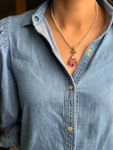 Load image into Gallery viewer, Natural coral inlay work necklace