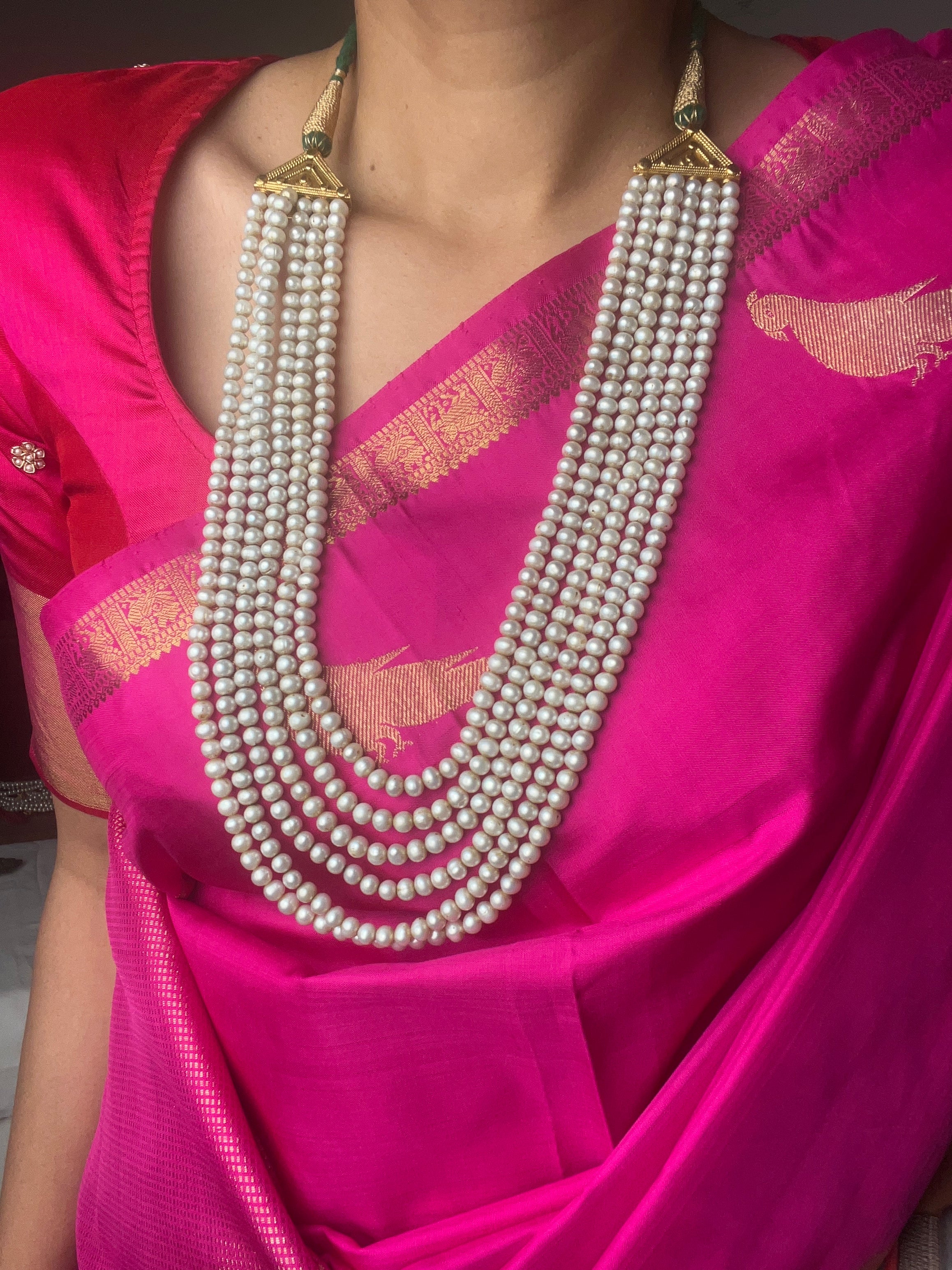 Multilayered Pearl Necklace Potpourri Studio