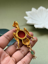 Load image into Gallery viewer, Gold polished, vintage style pendant in silver 925