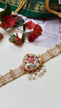 Load image into Gallery viewer, One of a kind silver pearl & kundan choker