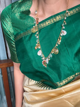 Load image into Gallery viewer, 92.5 gold polish pendant statement kundan and gemstone necklace