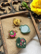 Load image into Gallery viewer, One of a kind inlay work earrings 6