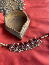 Load image into Gallery viewer, Ruby red kundan bracelet/Ponchi