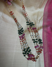 Load image into Gallery viewer, Multilayered gemstone neckpiece in silver 925