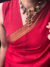 Load image into Gallery viewer, Statement vintage style onyx necklace