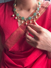 Load image into Gallery viewer, One of a kind gold polish kundan work statement necklace