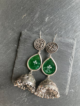 Load image into Gallery viewer, Statement Silver jhumkas