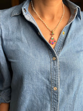 Load image into Gallery viewer, Natural coral inlay work necklace