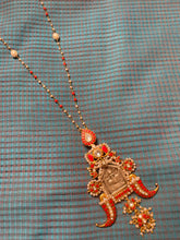 Load image into Gallery viewer, One of a kind amulet pendant kundan work neck chain