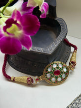 Load image into Gallery viewer, Meenakari Kundan choker with thread work