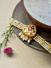 Load image into Gallery viewer, One of a kind silver pearl & kundan choker