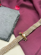 Load image into Gallery viewer, Kundan and pearl choker in silver 925
