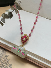 Load image into Gallery viewer, Dainty Inlay work necklace in natural aventurine and gemstones