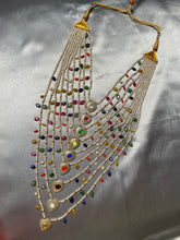 Load image into Gallery viewer, Statement Multilayer Navarathna Necklace