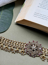 Load image into Gallery viewer, One of a kind kundan necklace in silver 925
