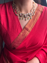 Load image into Gallery viewer, One of a kind gold polish kundan work statement necklace