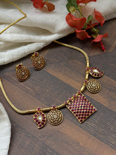 Load image into Gallery viewer, Classic timeless vintage style necklace and earrings 1