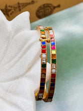 Load image into Gallery viewer, Multicoloured openable kundan stone bangle