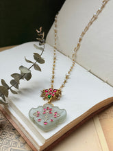 Load image into Gallery viewer, Dainty Inlay work necklace in natural aventurine and gemstones