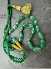 Load image into Gallery viewer, Green strawberry quartz necklace in thread work