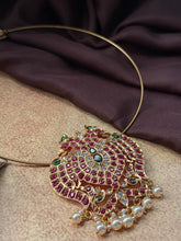 Load image into Gallery viewer, Vintage style statement pendant with cut stones
