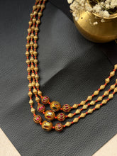 Load image into Gallery viewer, Statement multilayer coral dolki necklace