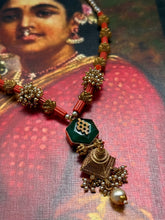 Load image into Gallery viewer, Vintage style statement coral necklace