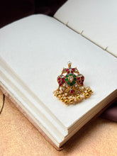 Load image into Gallery viewer, Gandaberunda statement pendant in silver 925 and gold polish