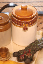 Load image into Gallery viewer, Ruby choker necklace with earrings