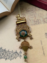 Load image into Gallery viewer, Gold polished, vintage style pendant in silver 925