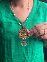 Load image into Gallery viewer, One of a kind amulet pendant kundan work neck chain