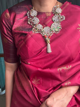 Load image into Gallery viewer, One of a kind, statement pearl choker necklace with kundan work pendant