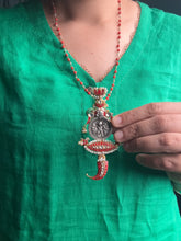 Load image into Gallery viewer, One of a kind amulet pendant kundan work neck chain