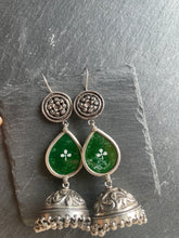 Load image into Gallery viewer, Statement Silver jhumkas