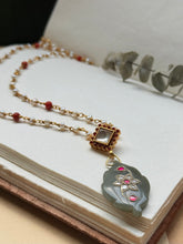 Load image into Gallery viewer, Dainty Inlay work necklace in natural aventurine and gemstones