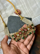 Load image into Gallery viewer, One of a kind statement pearl & kundan necklace