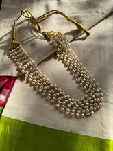 Load image into Gallery viewer, Multilayered Pearl Necklace in silver 925 and gold polish