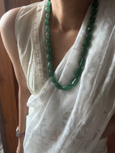 Load image into Gallery viewer, Green strawberry quartz necklace in thread work