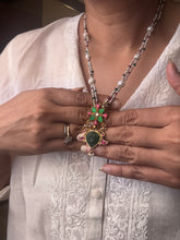Load image into Gallery viewer, Dainty Inlay work necklace in natural aventurine and gemstones