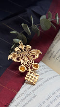 Load image into Gallery viewer, Statement vintage 925gold polish brooch