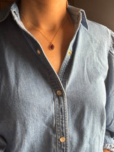 Load image into Gallery viewer, Dainty carved tourmaline neckpiece 12