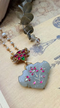 Load image into Gallery viewer, Dainty Inlay work necklace in natural aventurine and gemstones