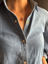 Load image into Gallery viewer, Dainty carved tourmaline neckpiece 13