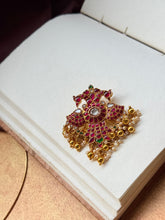 Load image into Gallery viewer, Gandaberunda statement pendant in silver 925 and gold polish
