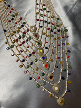Load image into Gallery viewer, Statement Multilayer Navarathna Necklace