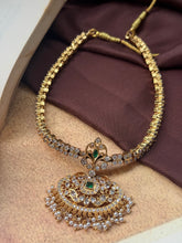 Load image into Gallery viewer, Vintage style statement attigai with cut stones in 925 silver