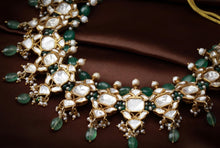 Load image into Gallery viewer, Statement Gold polish kundan work necklace