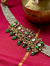 Load image into Gallery viewer, One of a kind statement pearl & kundan necklace