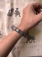 Load image into Gallery viewer, Lakshmi coin with ruby stone bangles