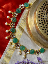 Load image into Gallery viewer, One of a kind gold polish kundan work statement necklace